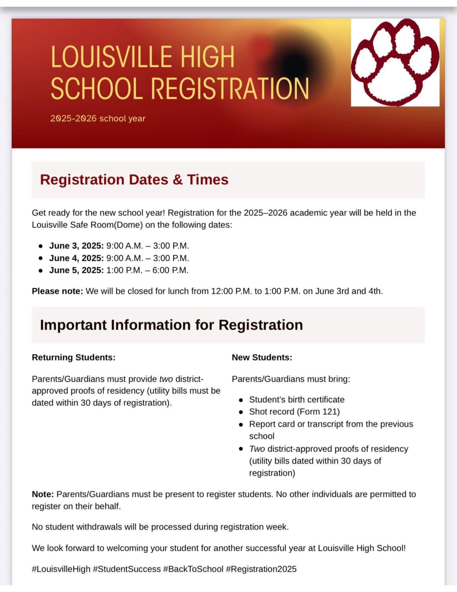 Website Registration