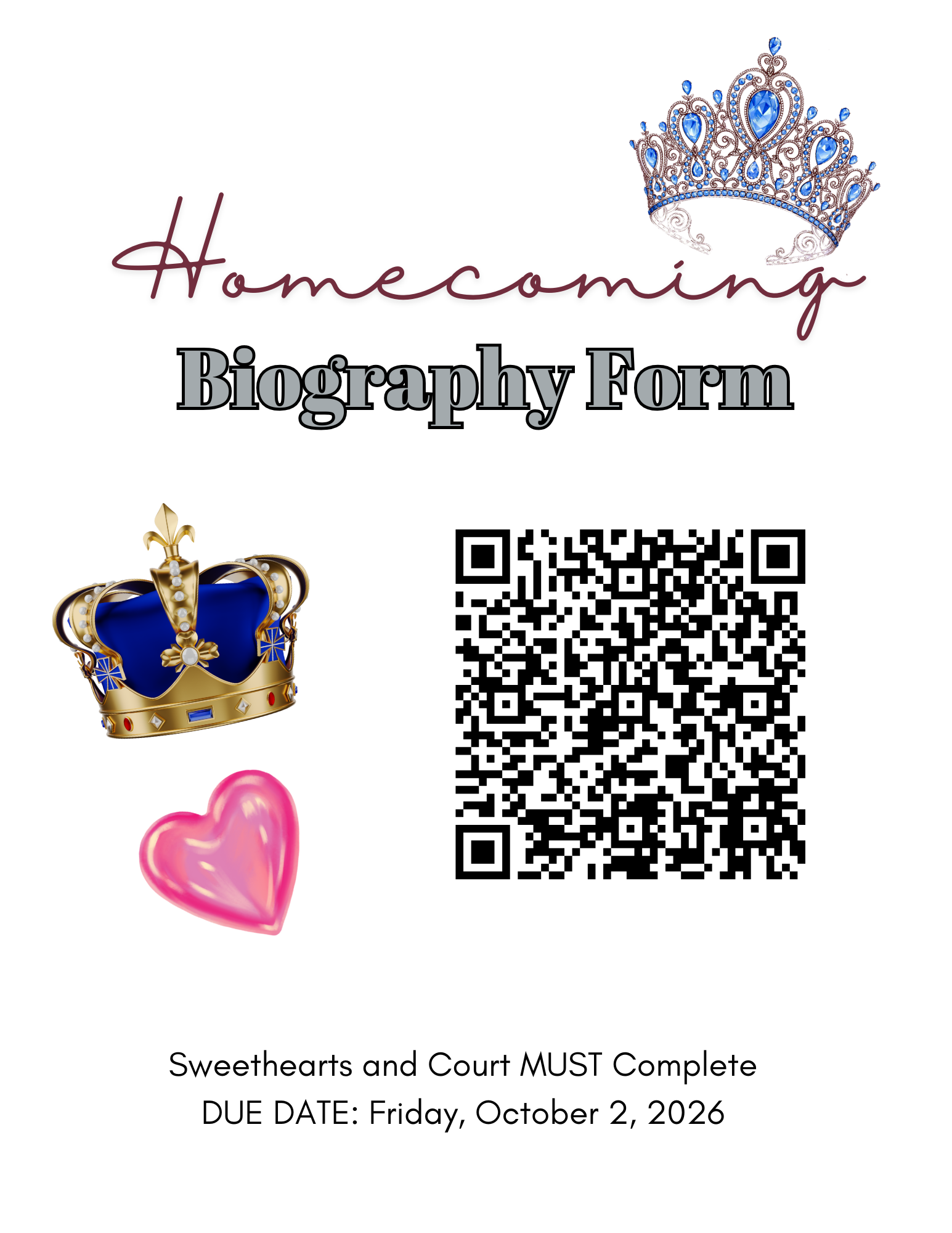Biography Form Due Oct 2