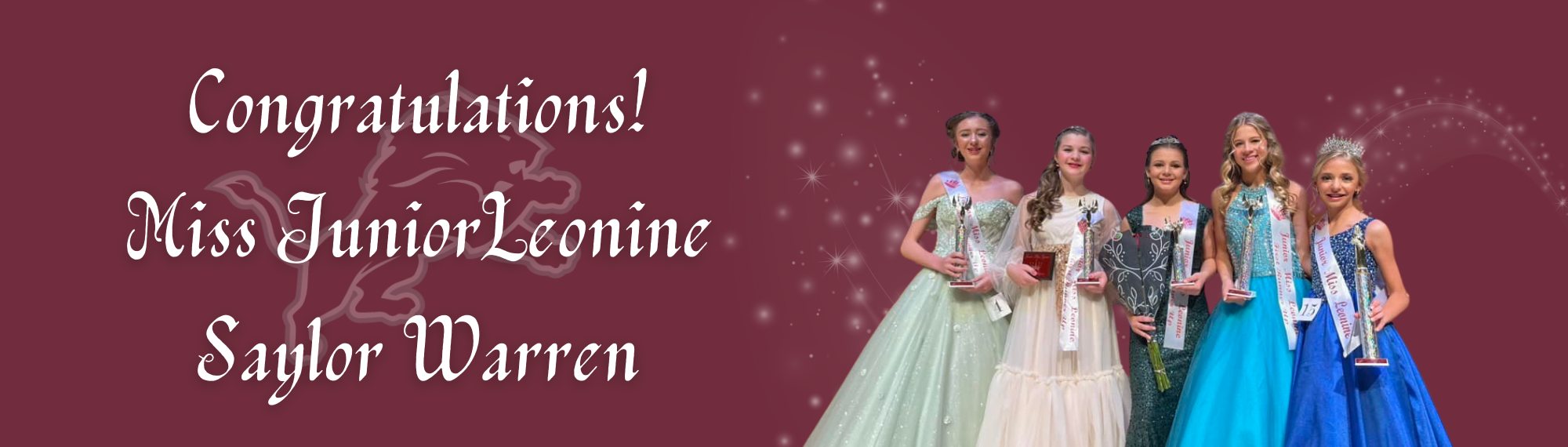 congratulations miss junior leonine saylor warren
