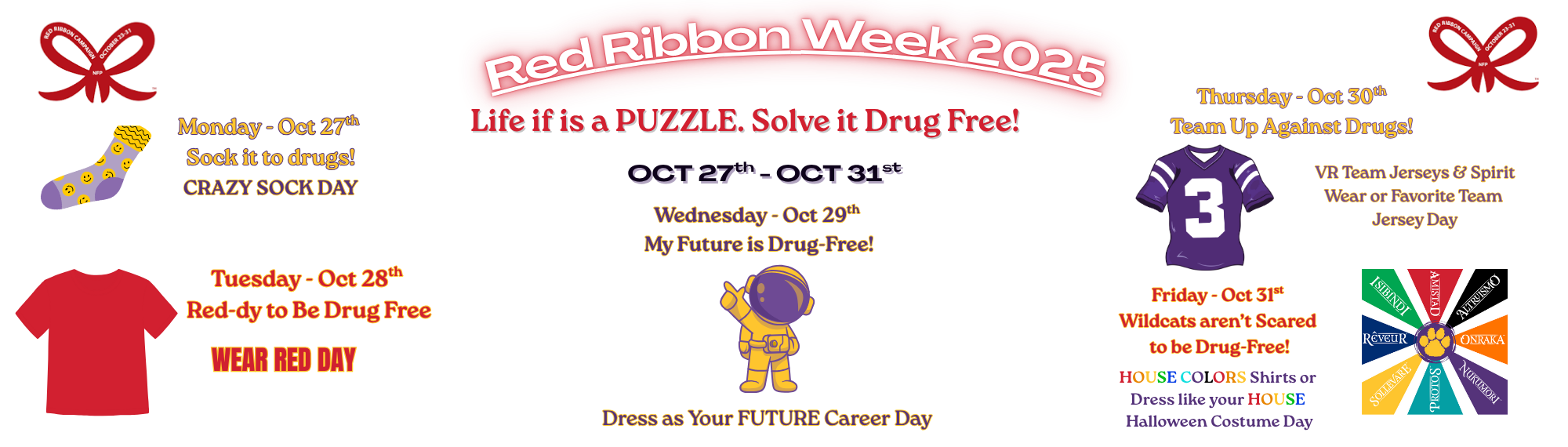 Red Ribbon Week Dress up Days