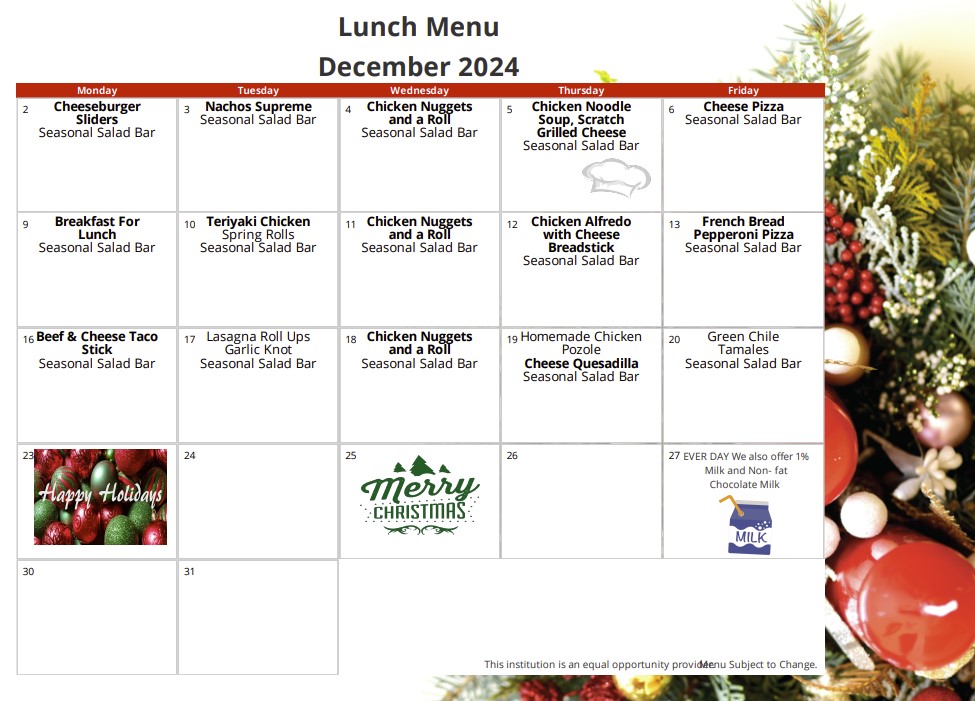 Lunch Menu