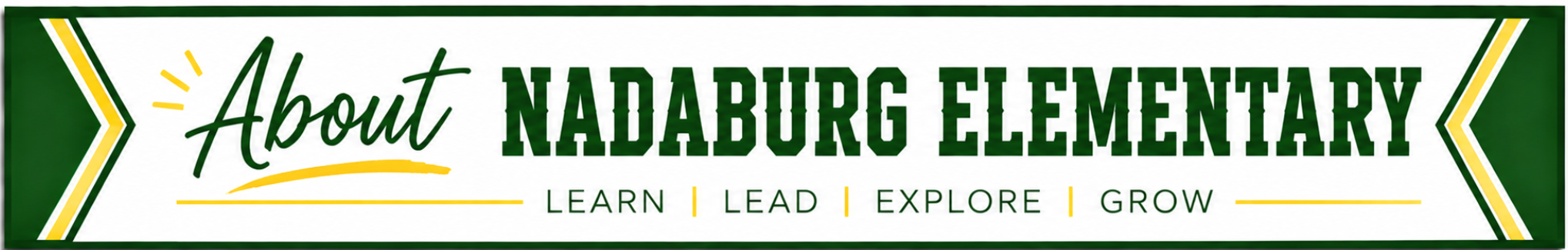 Banner Reading About Nadaburg Elementary