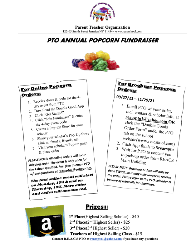 PTO Popcorn Fundraiser Brochure PTO Popcorn Fundraiser Brochure