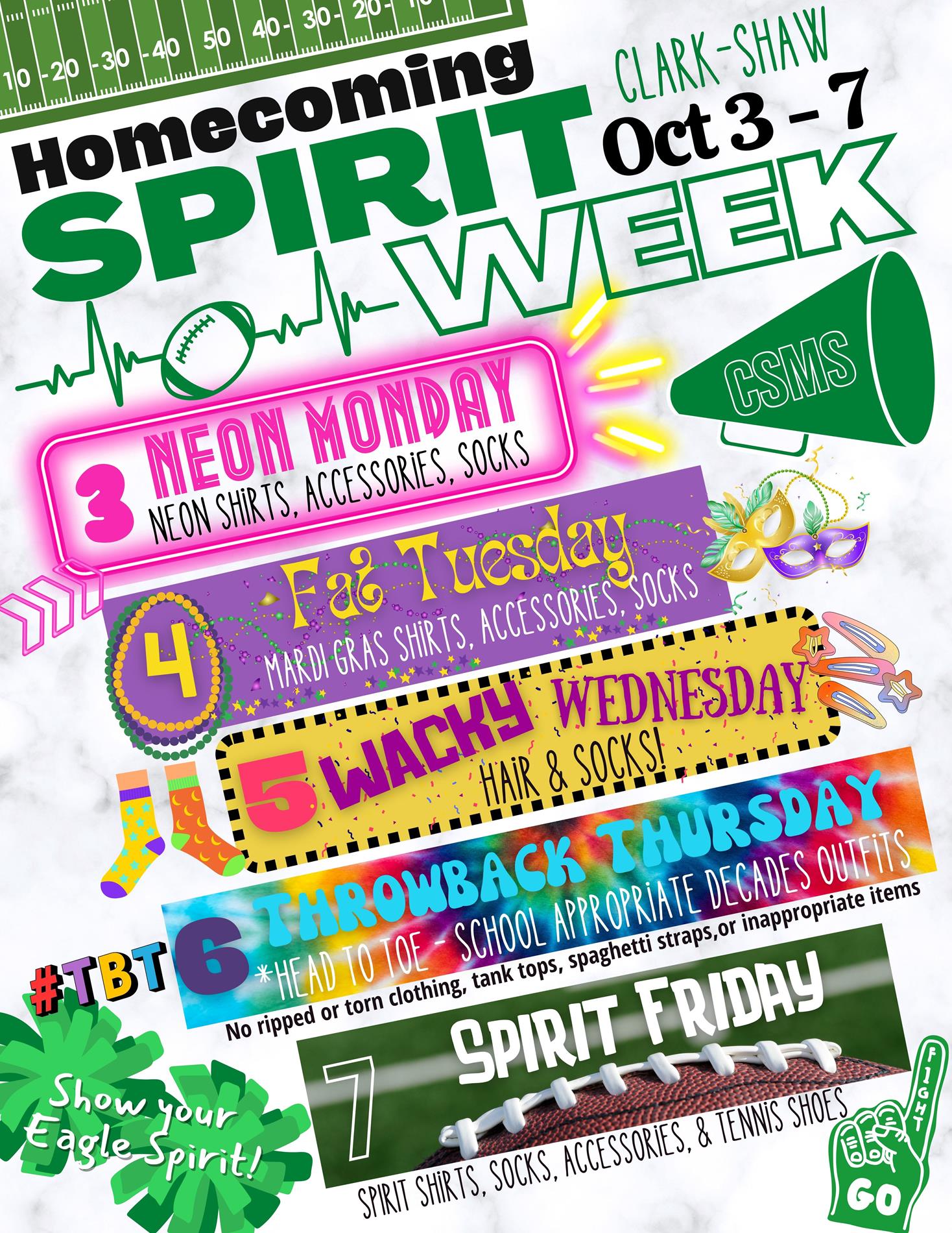 spirit week theme days