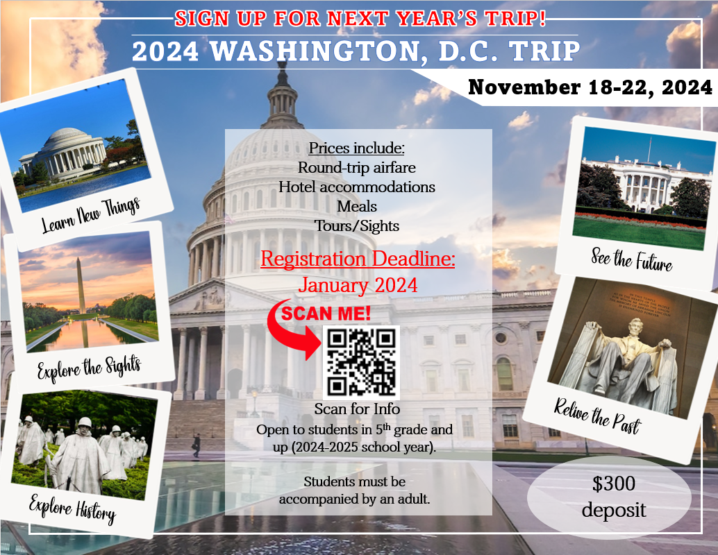 2024 Washington D.C. Trip Flyer