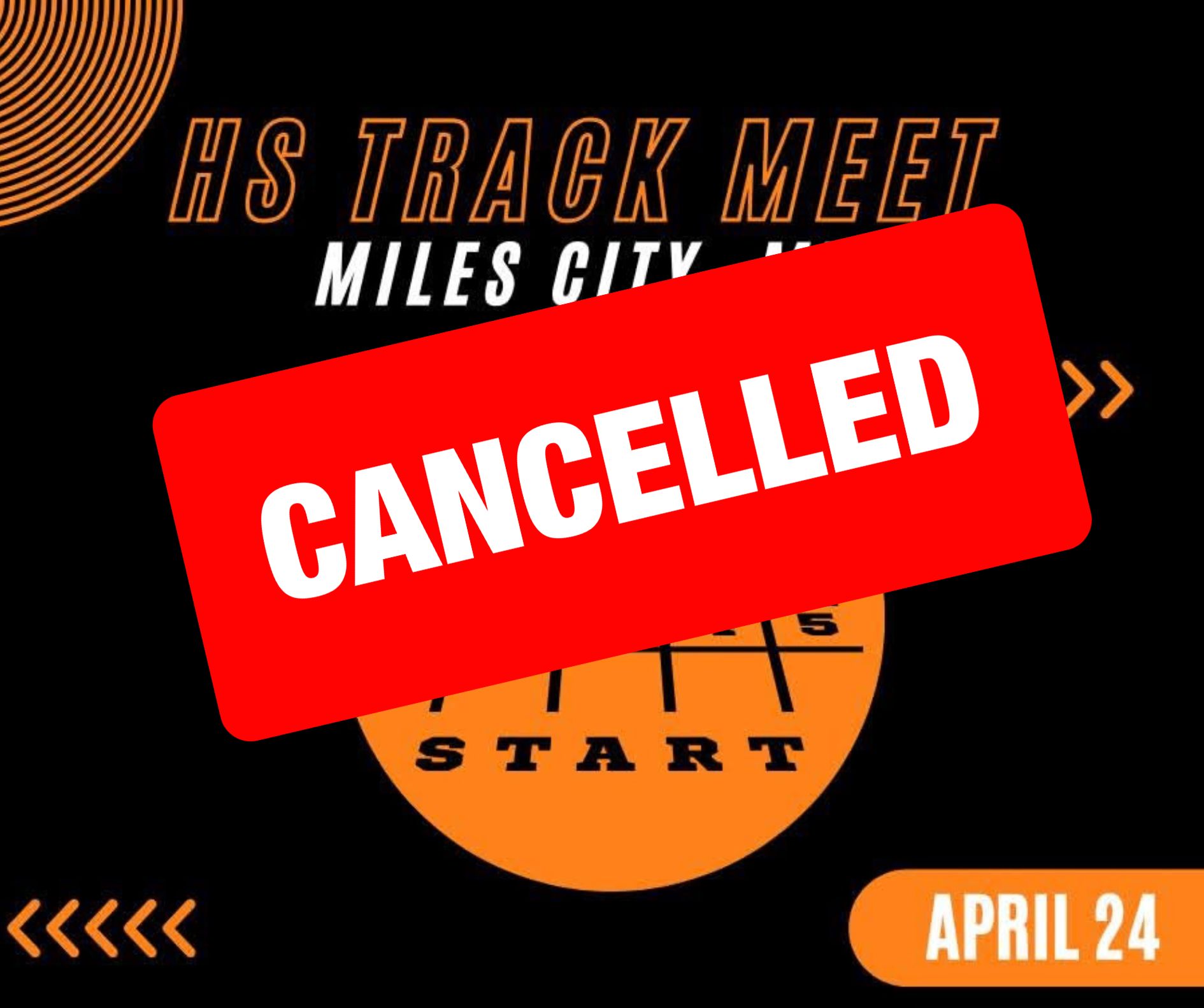 HS Track Meet Miles City, MT April 14 canceled