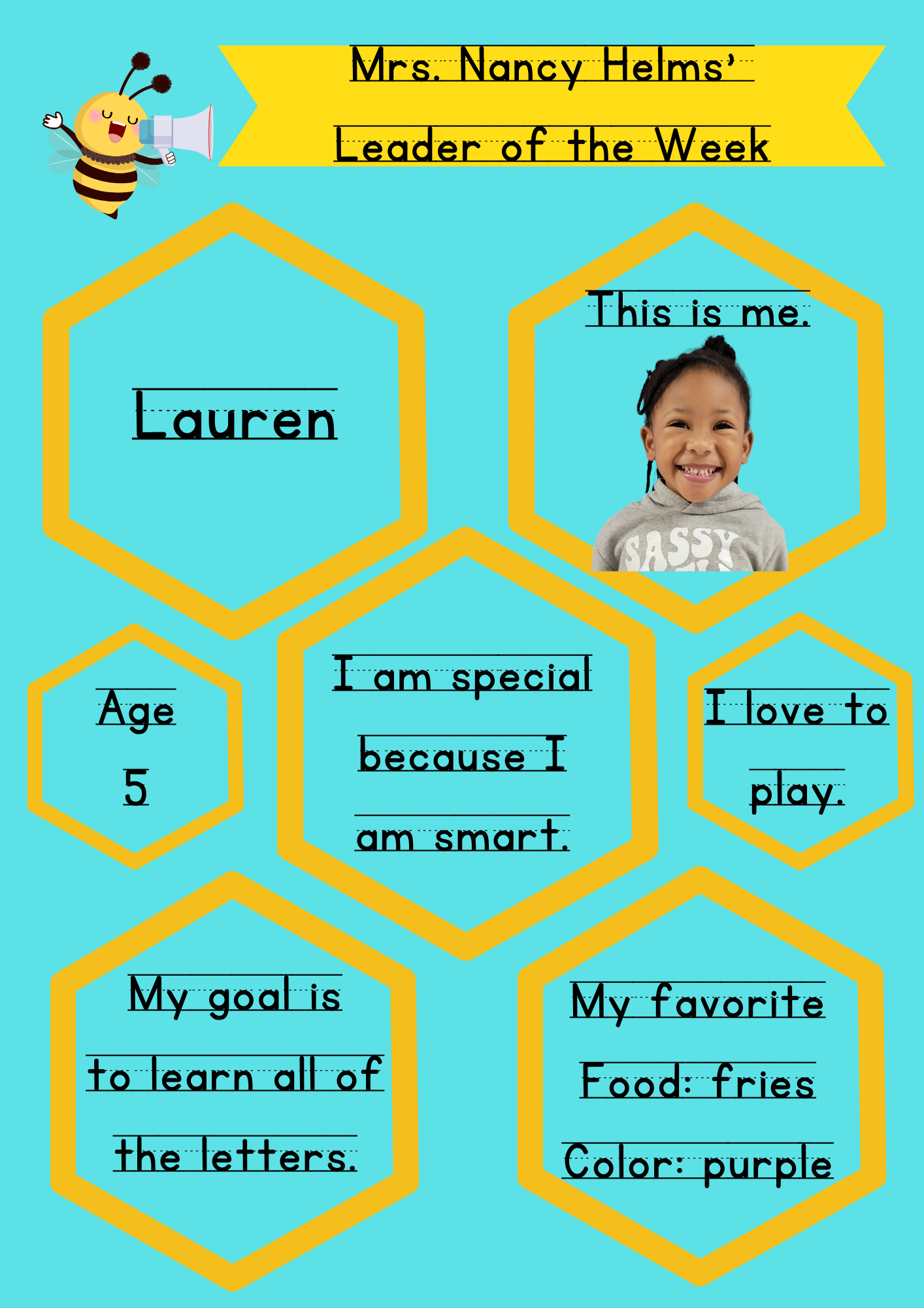 Pre-K Leader of the Week