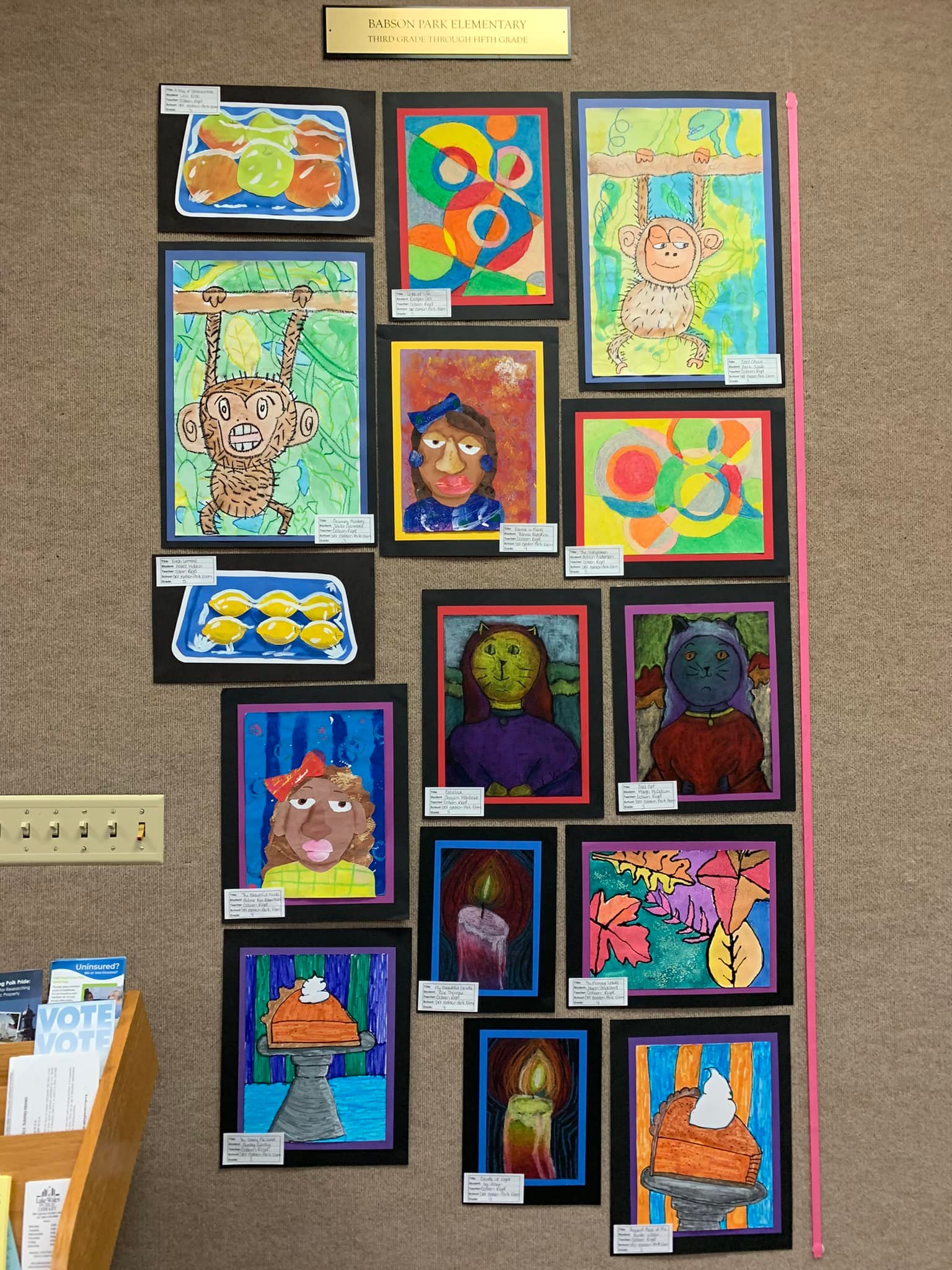 DRFBPE student artwork on display.