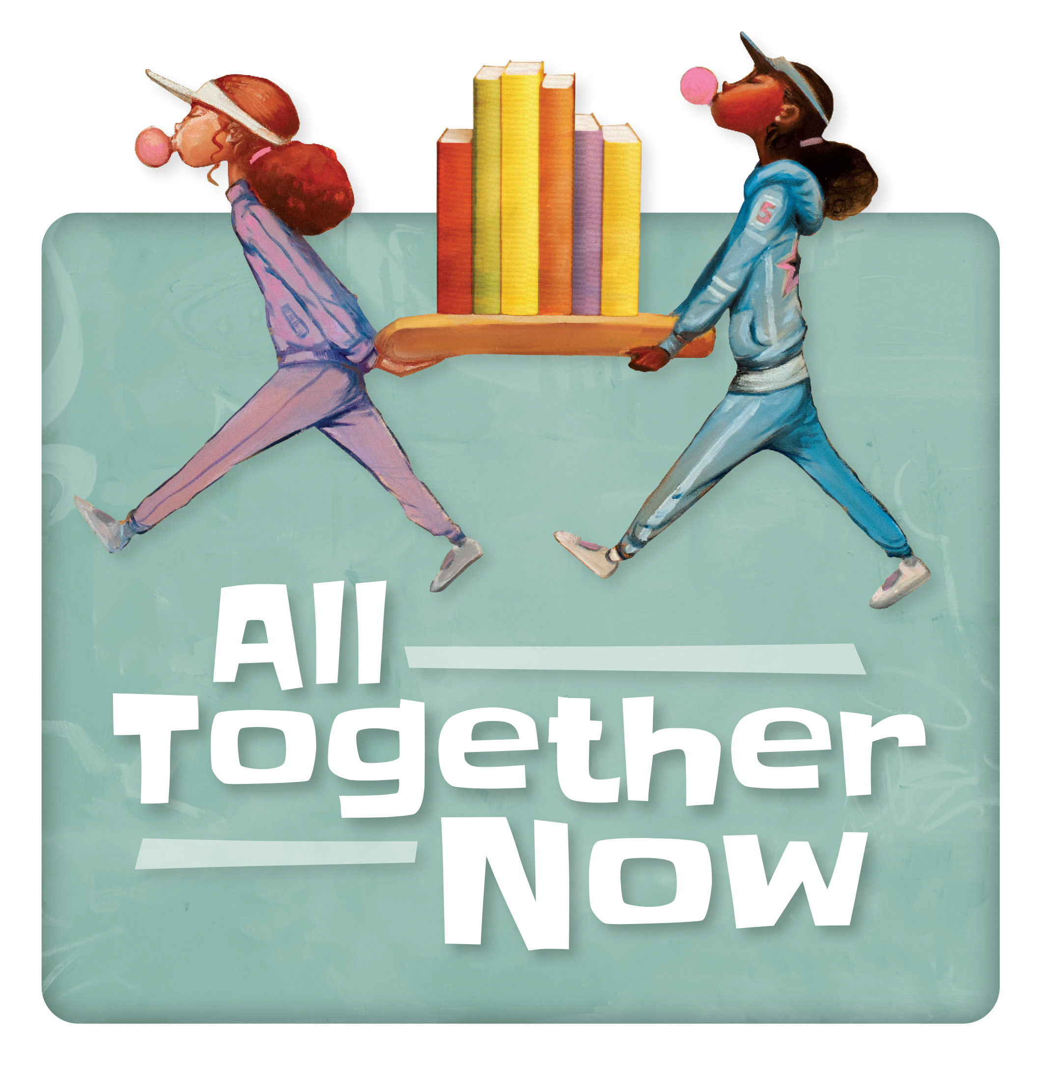 All Together CSLP summer reading themed slogan artwork