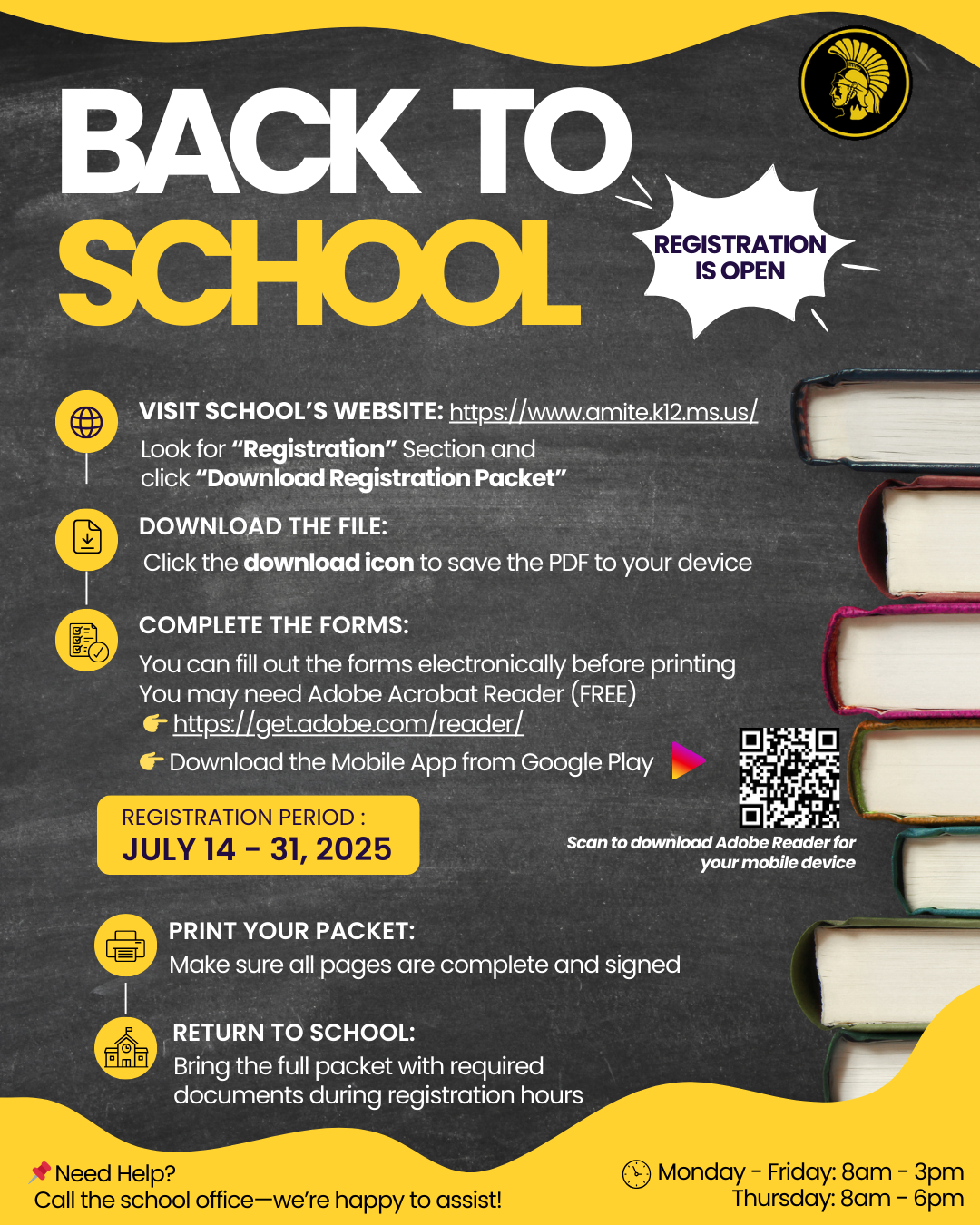 Back to School Registration Flyer Back to School Registration Flyer