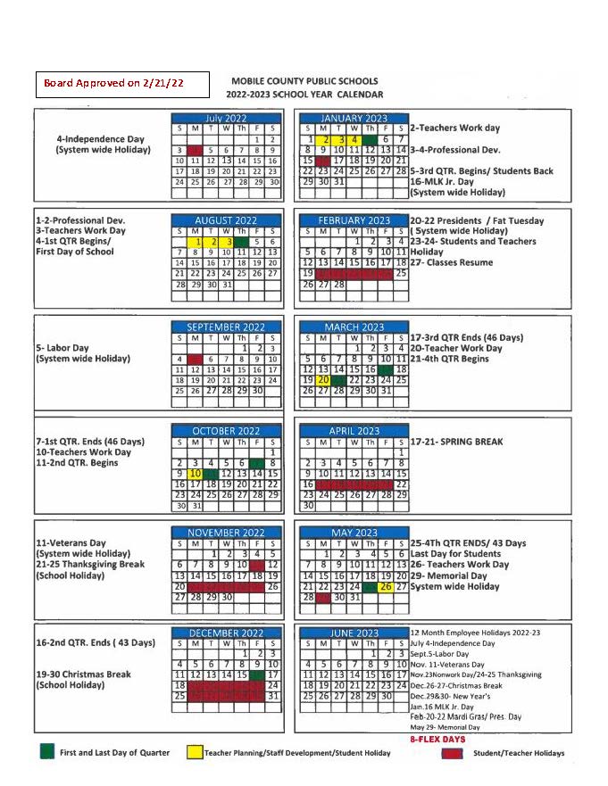 2022-2023 school calendar