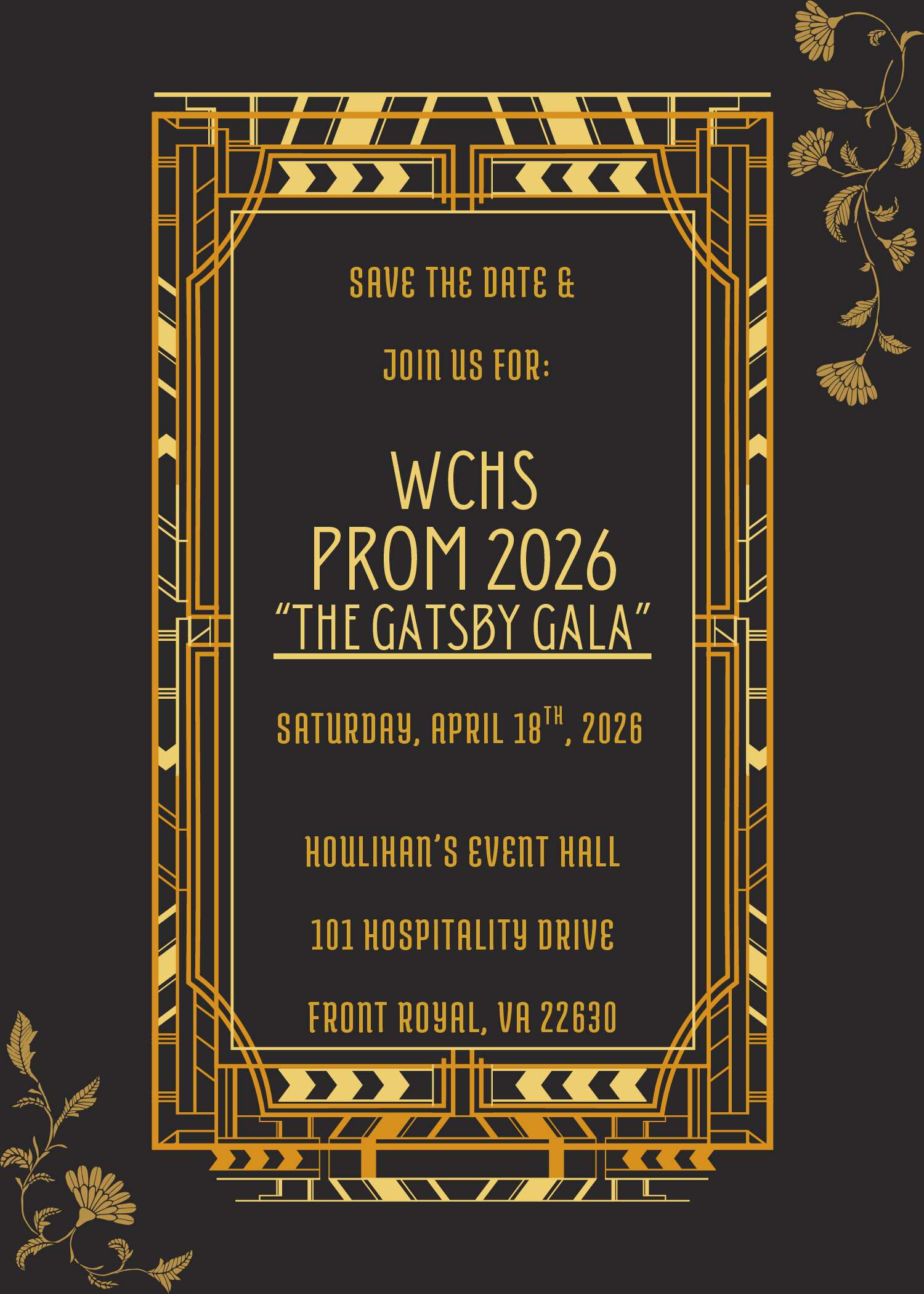 Junior Class- Prom 2026 "SAVE THE DATE"