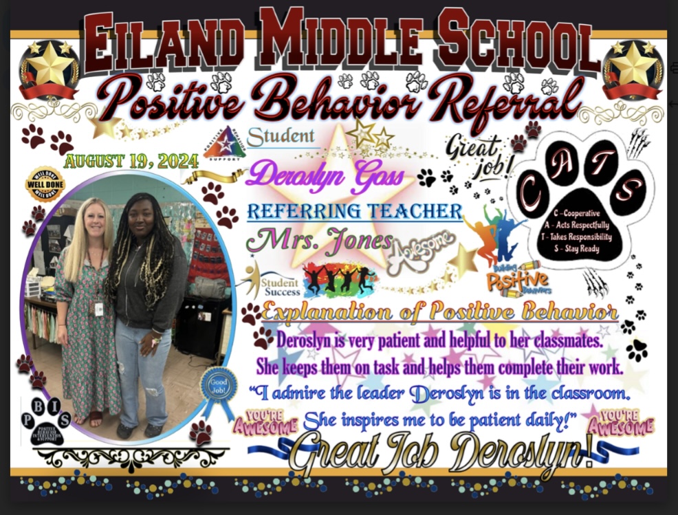 Positive Behavior Referrals 