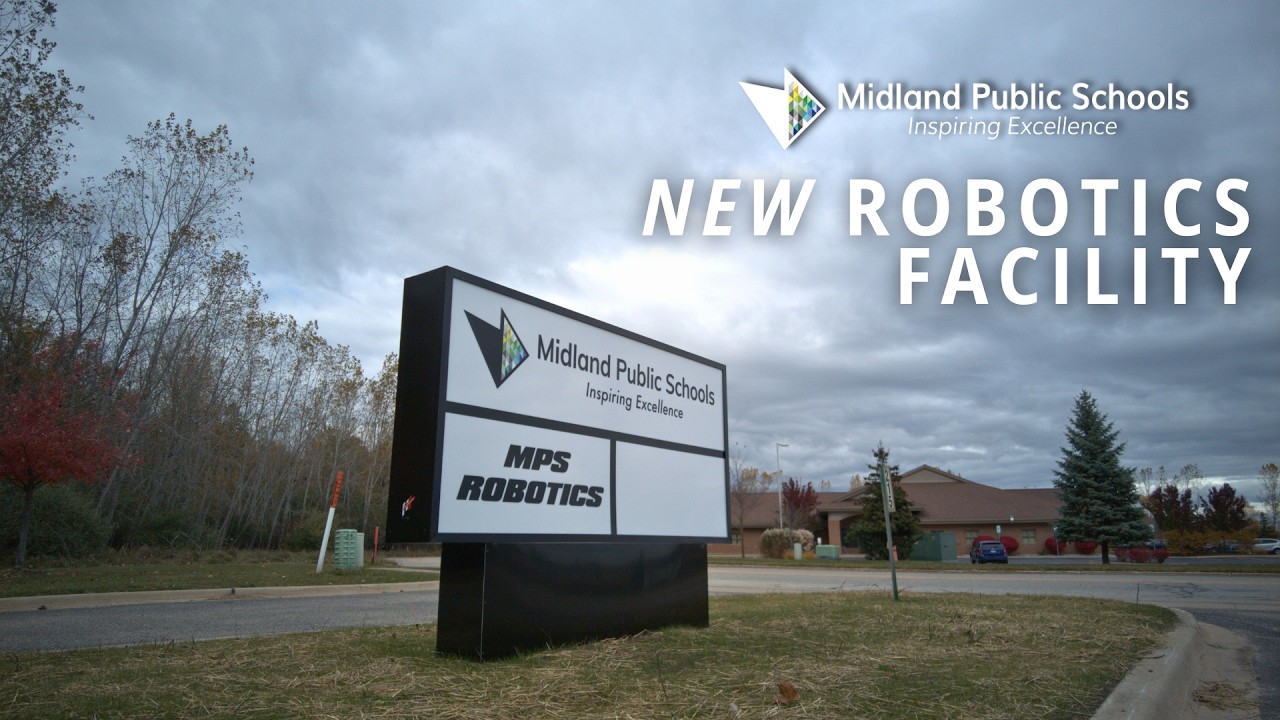 The sign for the Robotics Facility outside the building on Fast Ice Drive