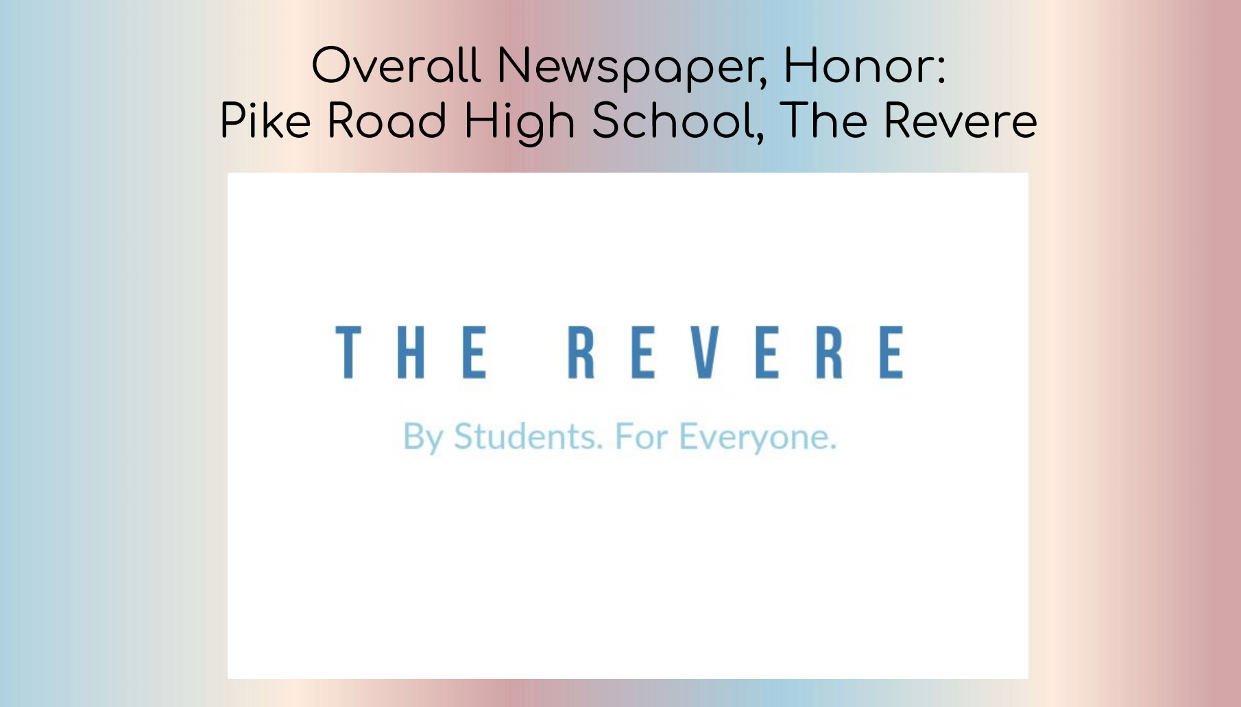 Honor rating from the Alabama Scholastic Press Association 