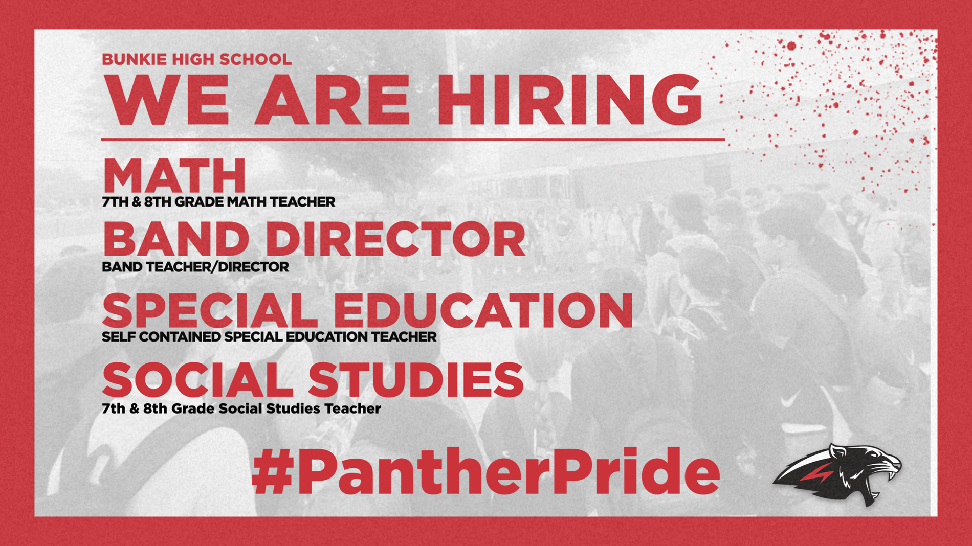 Teachers Needed