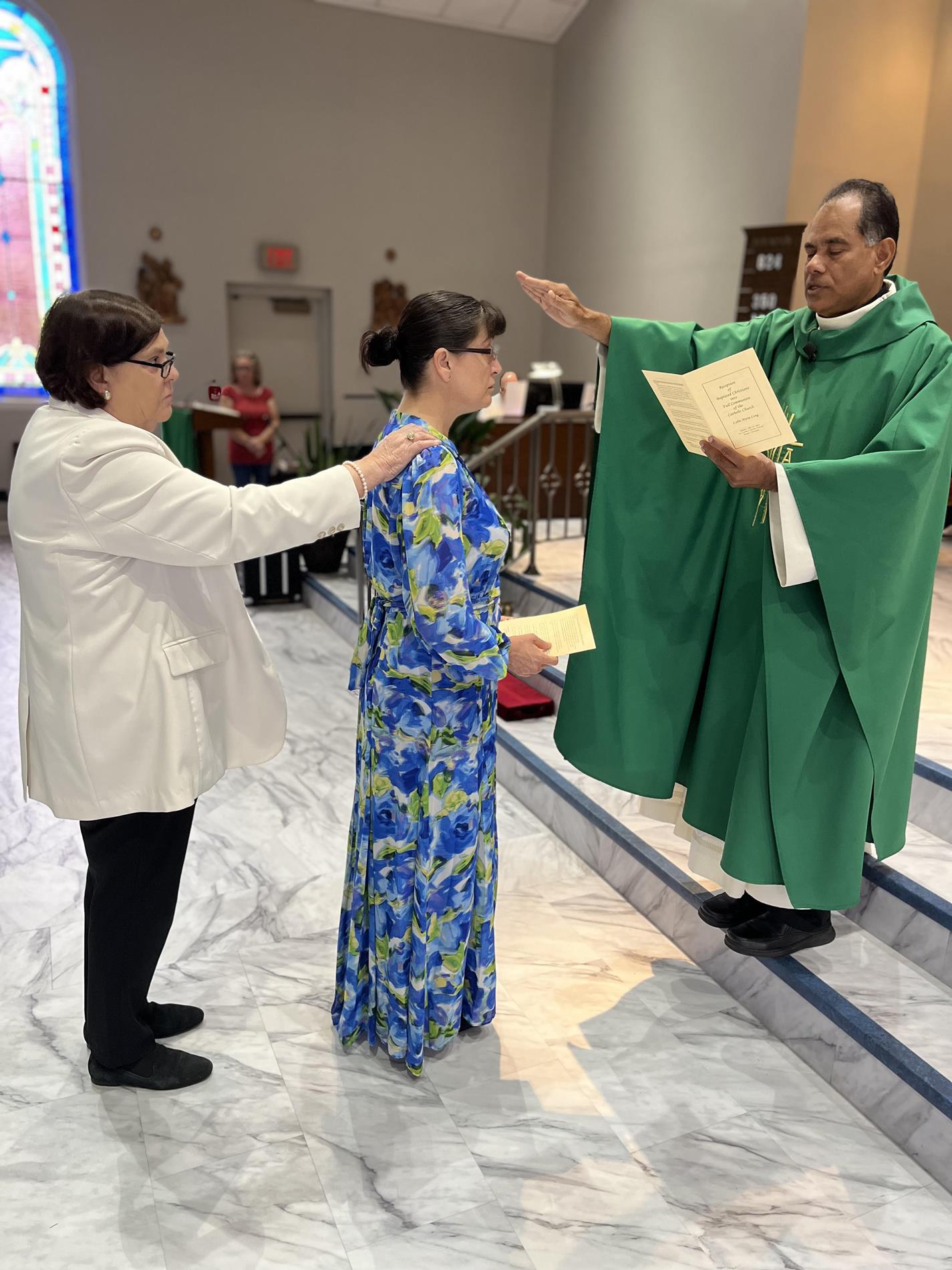 Fr. Antony extends blessing
