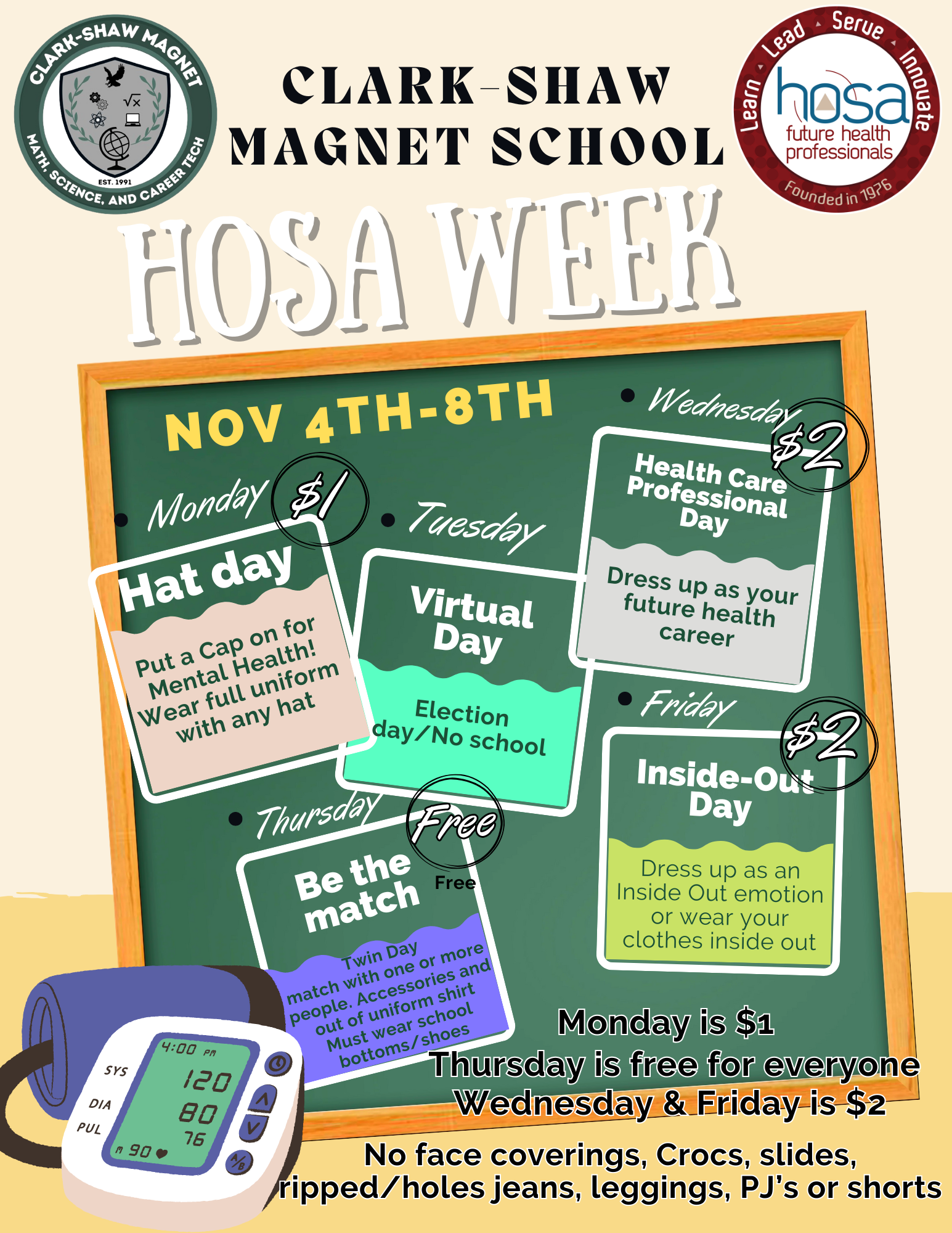 HOSA Week (Future Health Professionals) - Clark-Shaw Magnet School