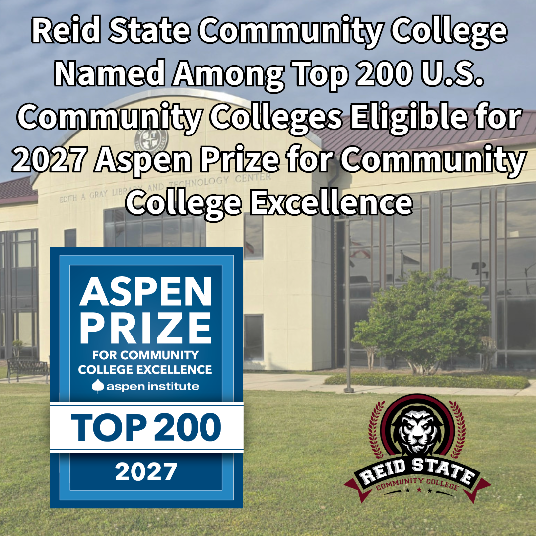 Reid State Community College Named Among Top 200 U.S. Community Colleges Eligible for 2027 Aspen Prize for Community College Excellence