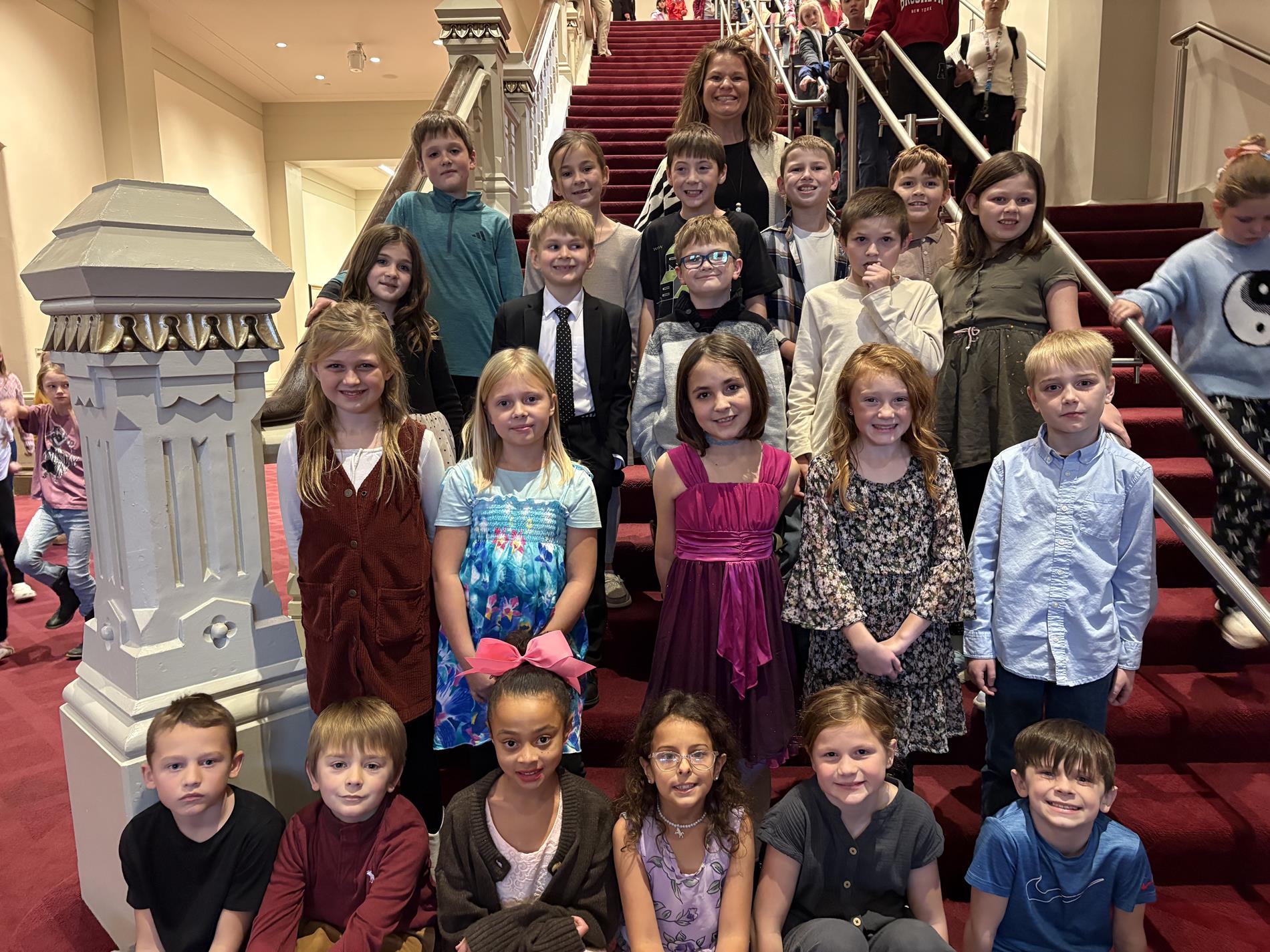 third grade students on a field trip. 