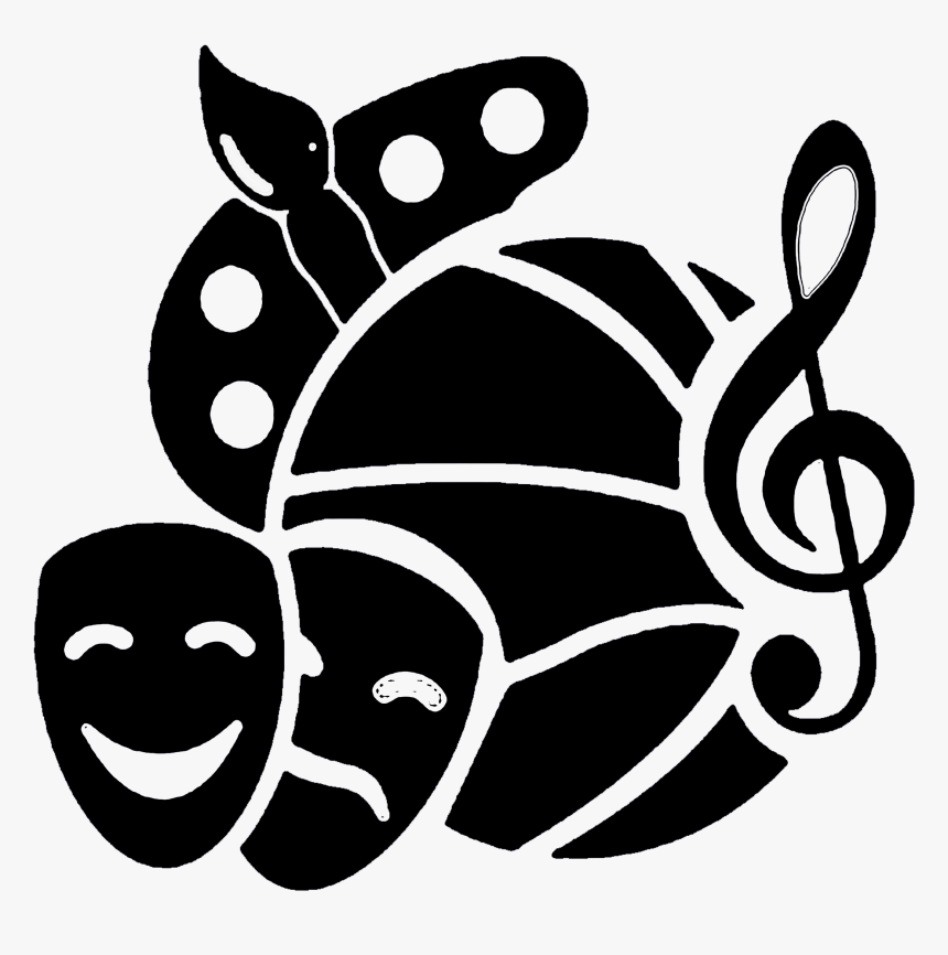 paint pallete, mask, basketball, music note