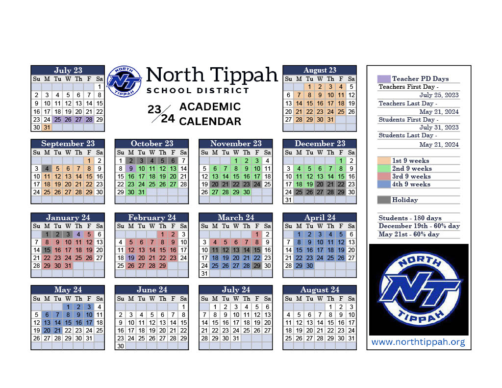 North Tippah School District Calendar 2024