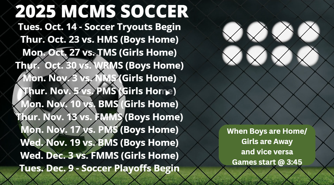 Soccer Schedule