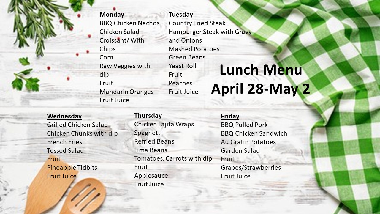 Lunch Menu 4/28