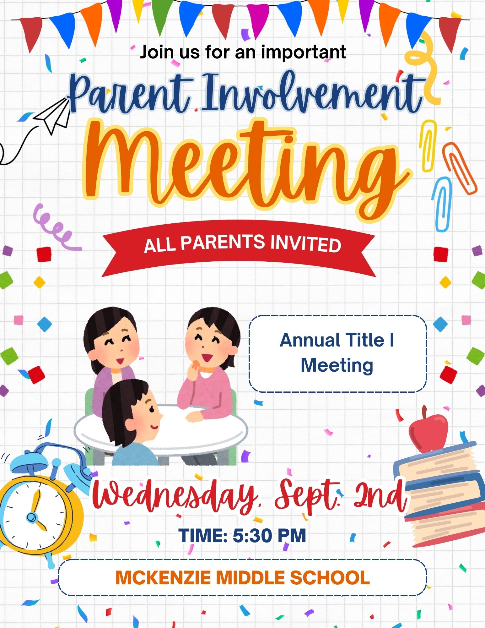 Annual Title 1 meeting info