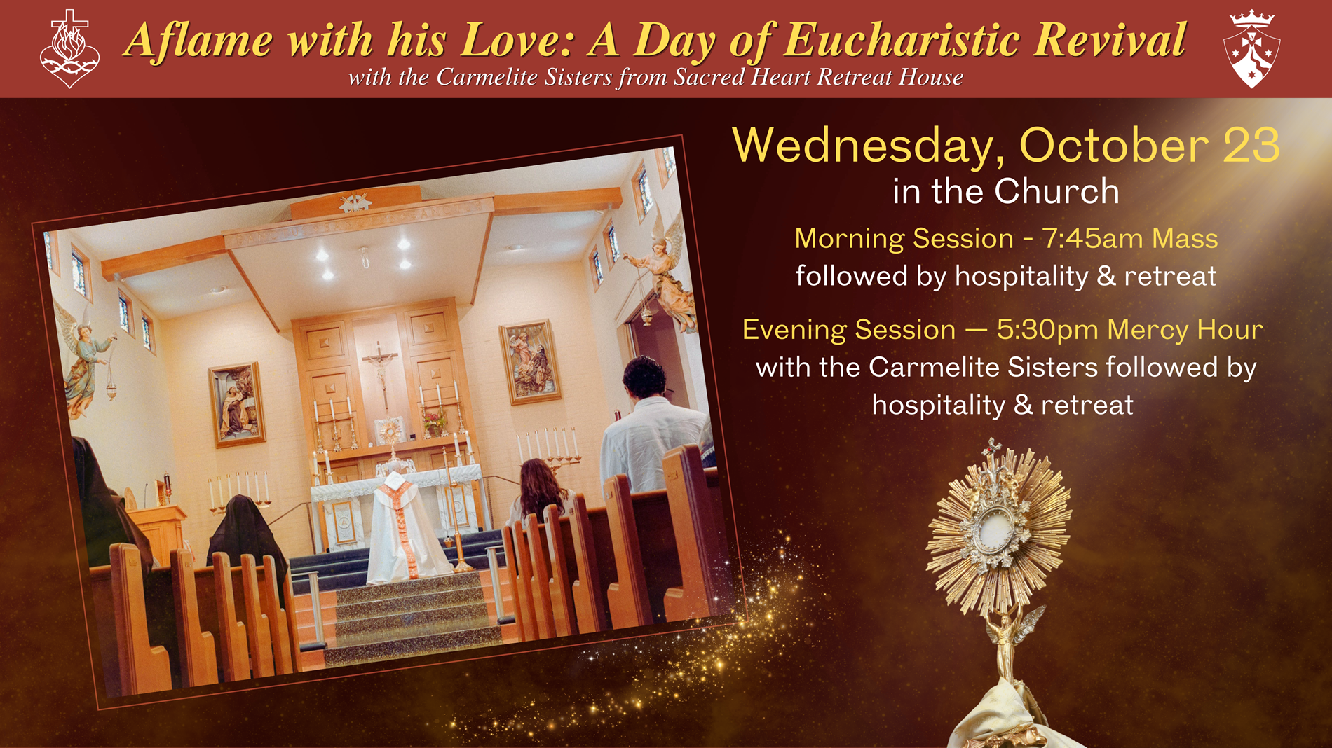 Retreat with the Carmelites Wednesday, October 23, 2024 Retreat with the Carmelites Wednesday, October 23, 2024