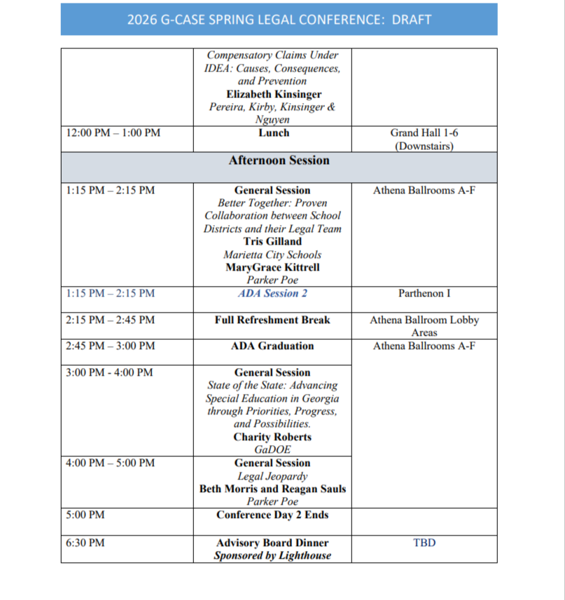 Conference agenda