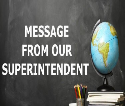 message from our superintendent