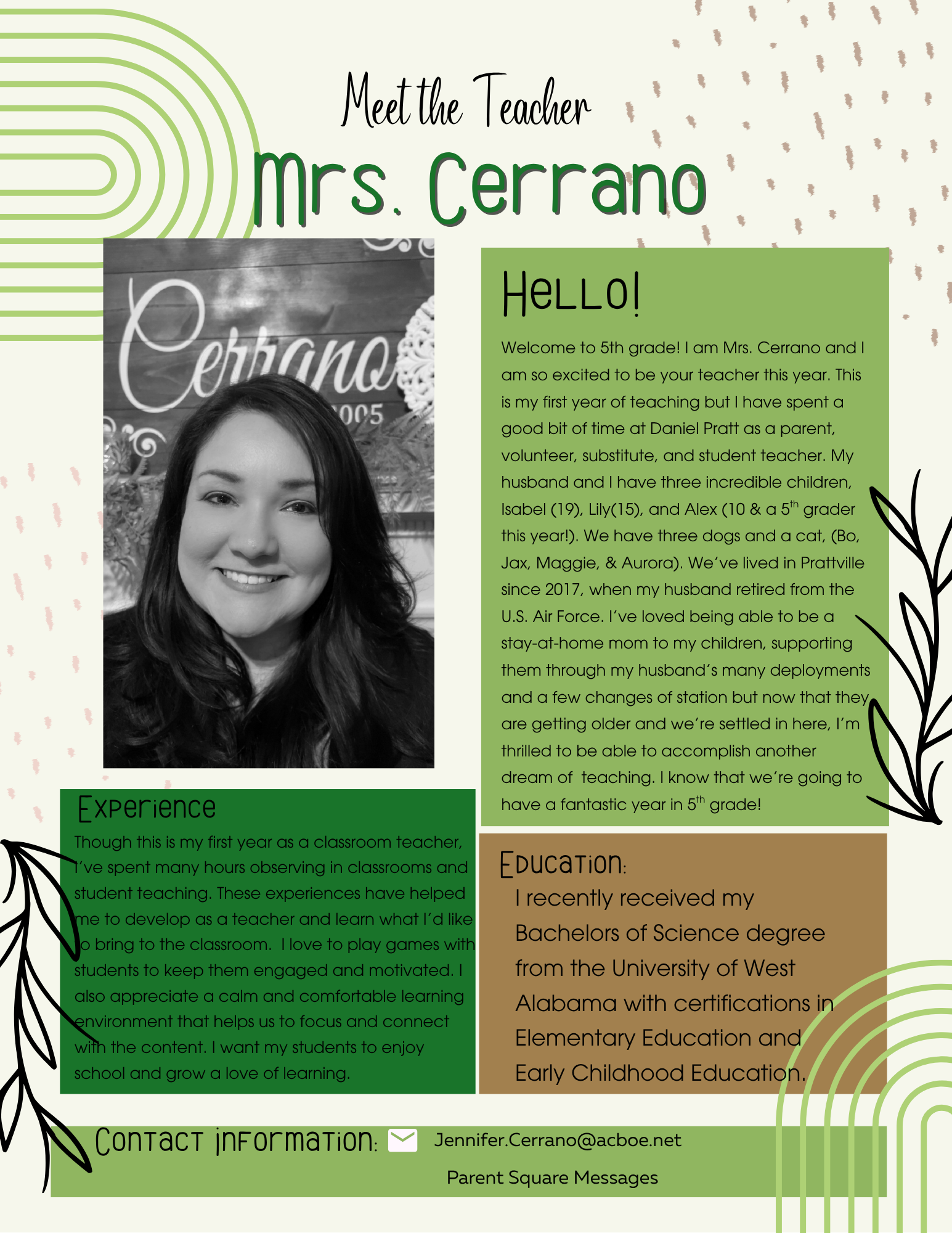 Meet Mrs. Cerrano