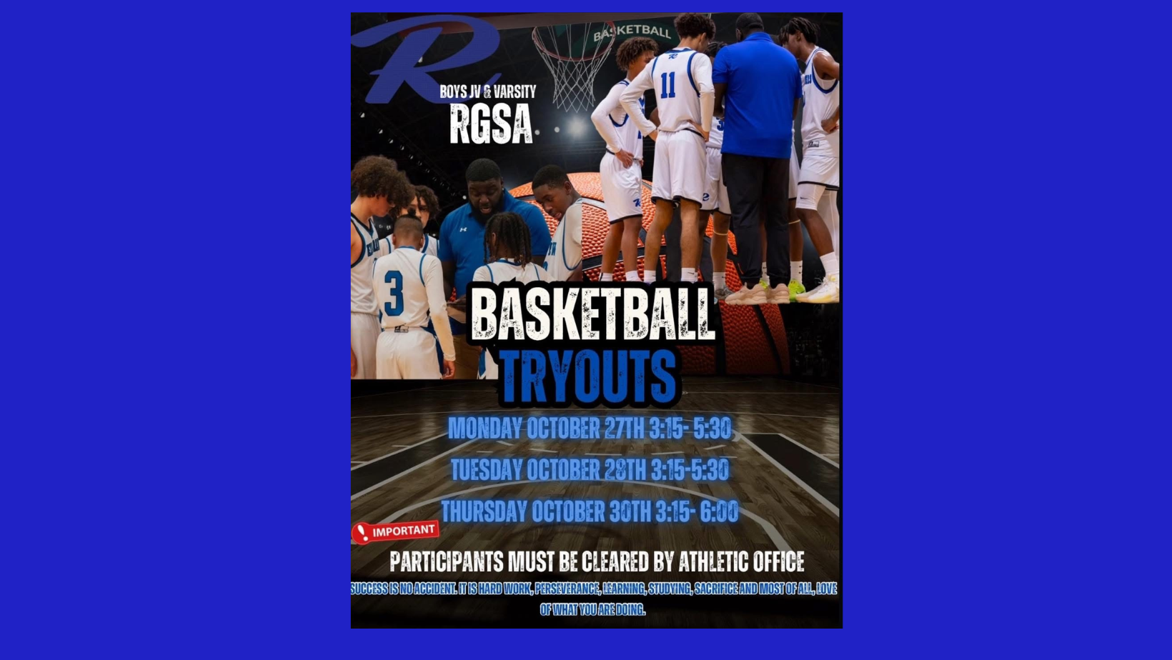 basketball tryout flyer
