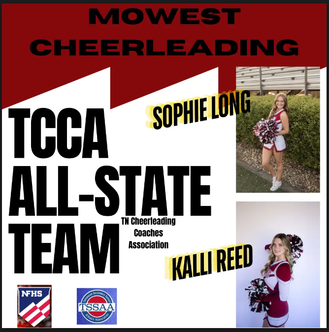 Reed and Long make All State Cheerleader for TN.