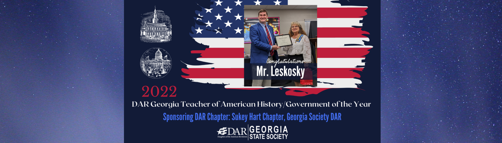 Mr.. Leskosky DAR Teacher of the Year