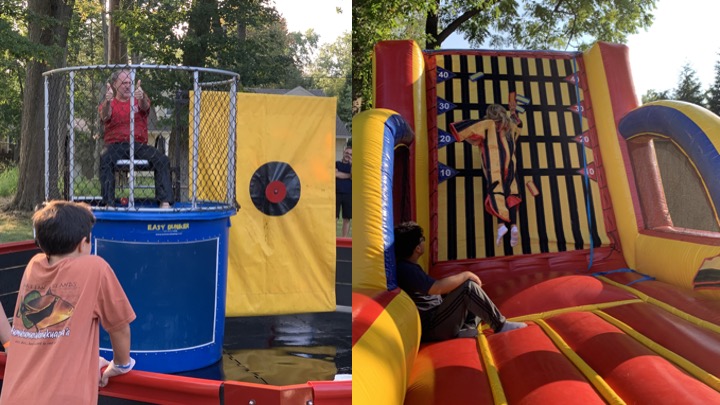 Dunk Tank and Velcro Wall