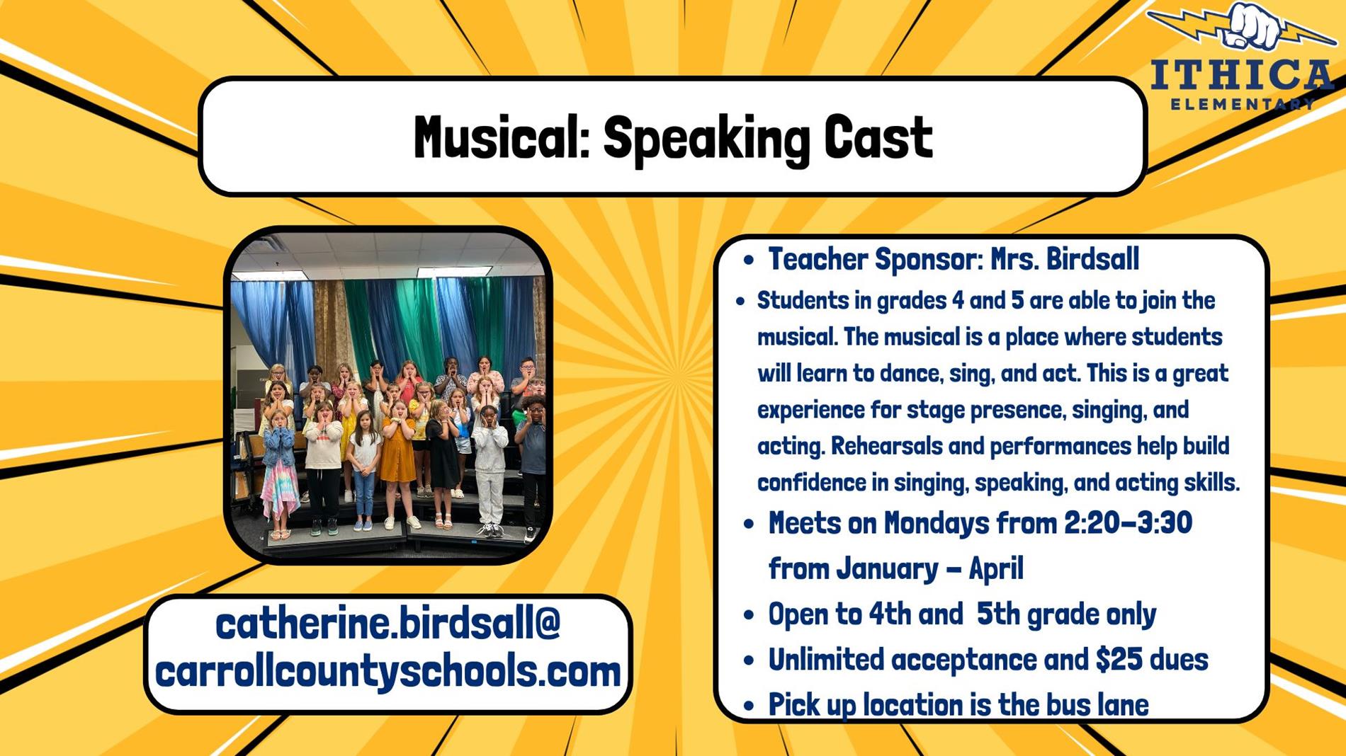 musical speaking cast