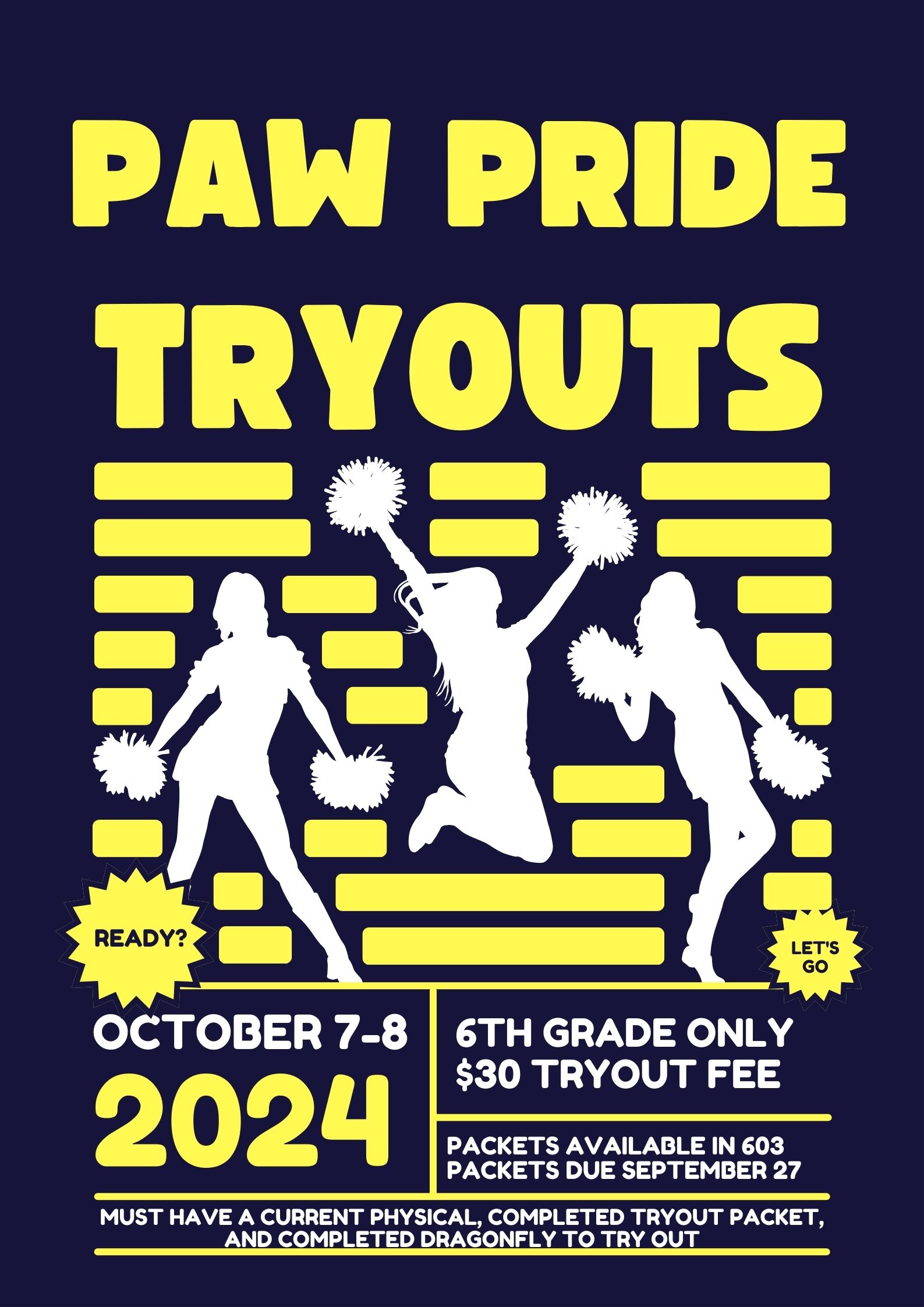 paw pride tryout information