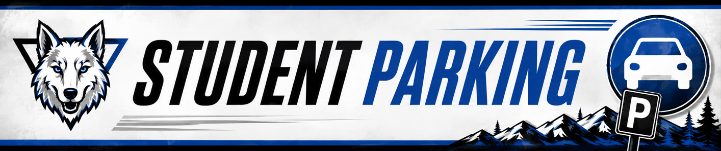 Student Parking Banner