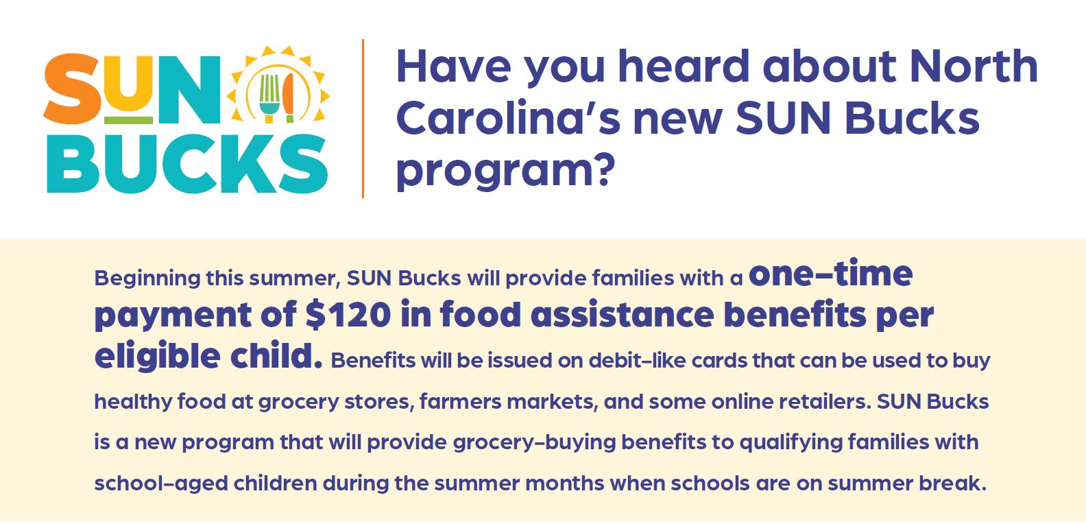 Sunbucks Nutrition Assistance Information