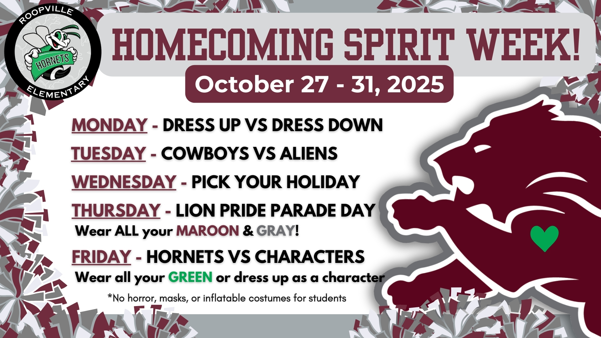 Homecoming Spirit Week Homecoming Spirit Week