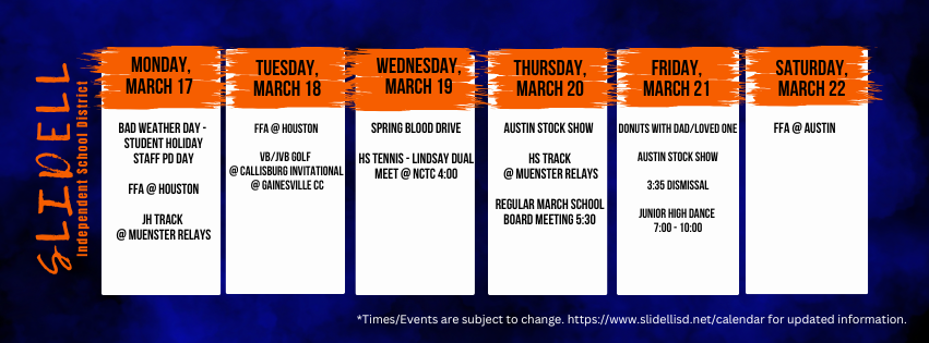WEEKLY SCHEDULE 