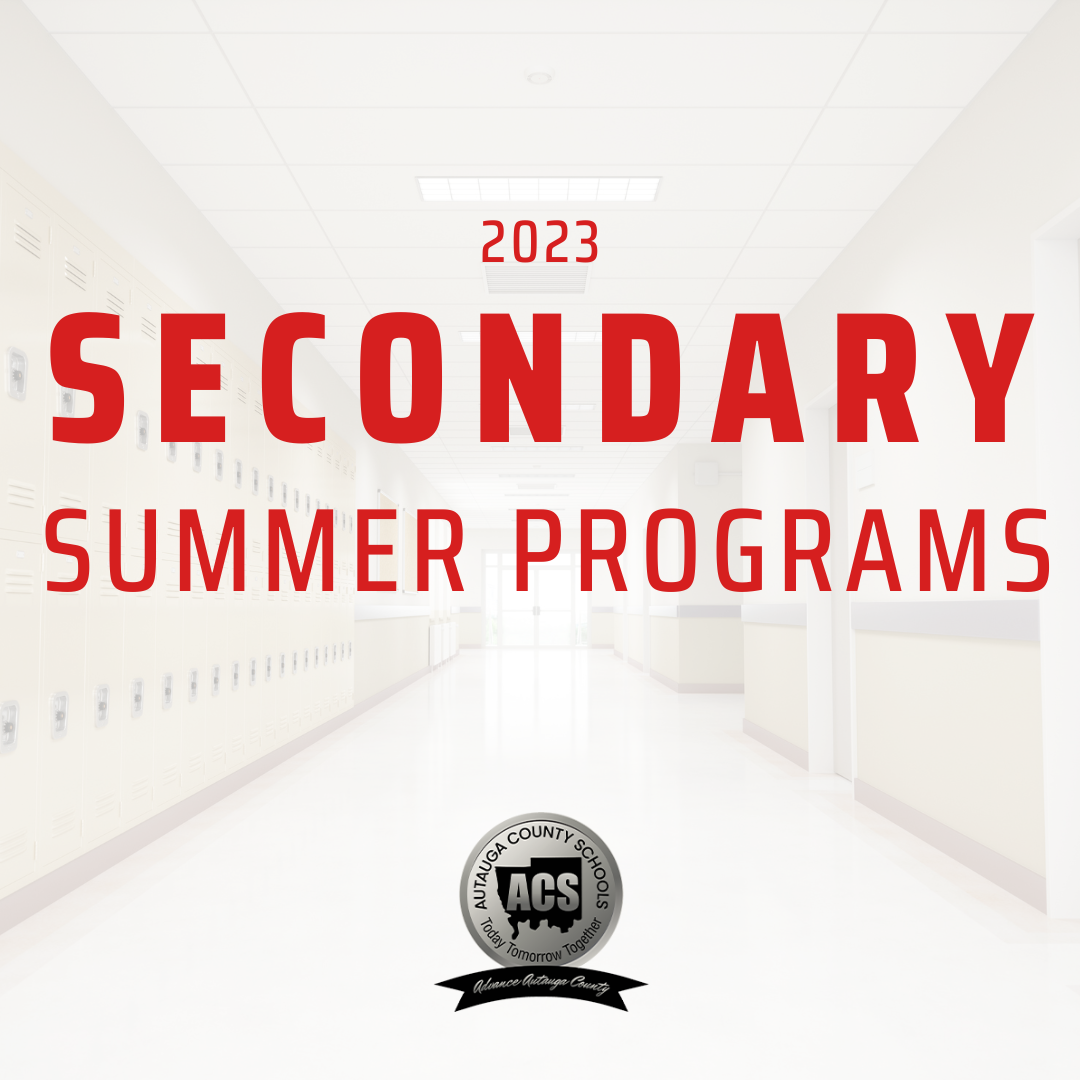 2023 Secondary Summer Programs