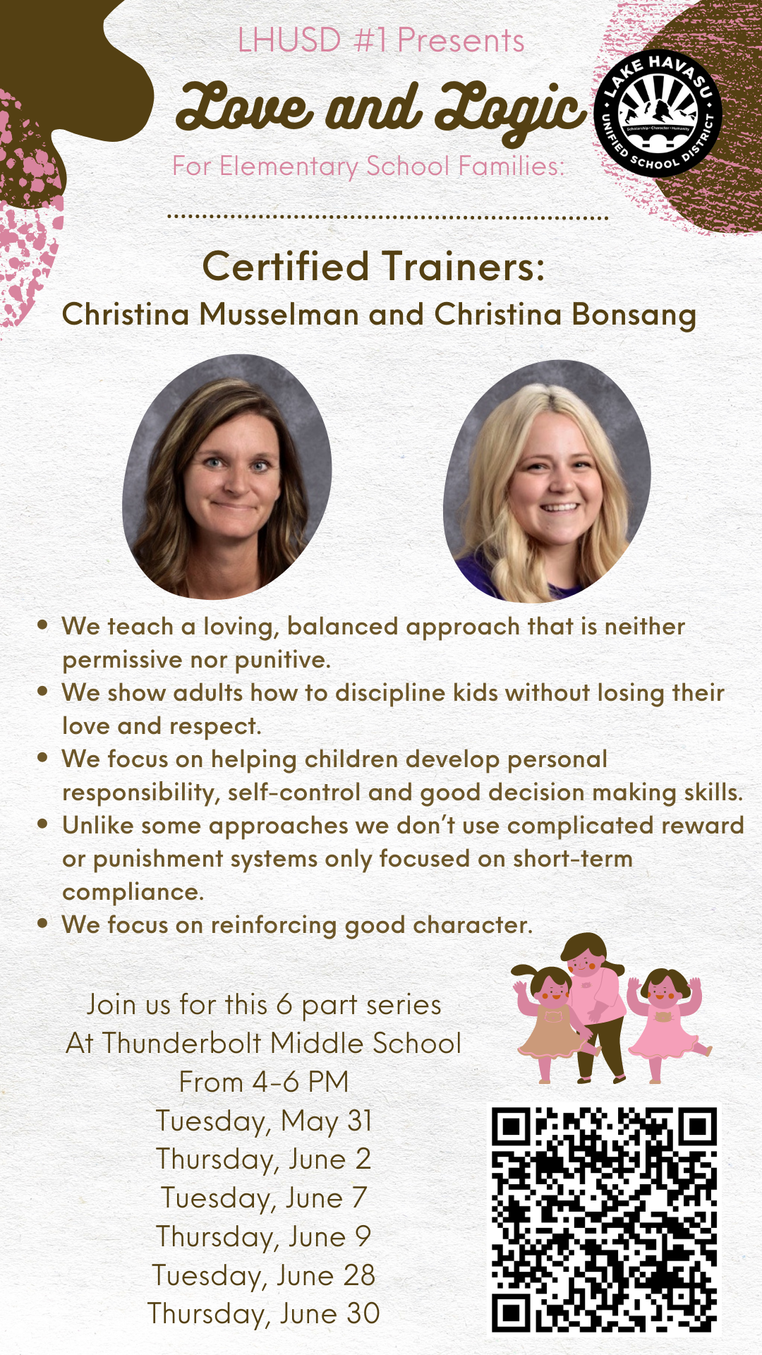 flyer for Love and Logic parenting classes
