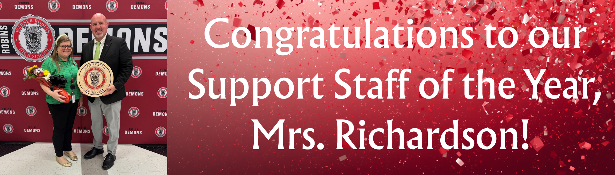 Congratulations to Mrs. Richardson!