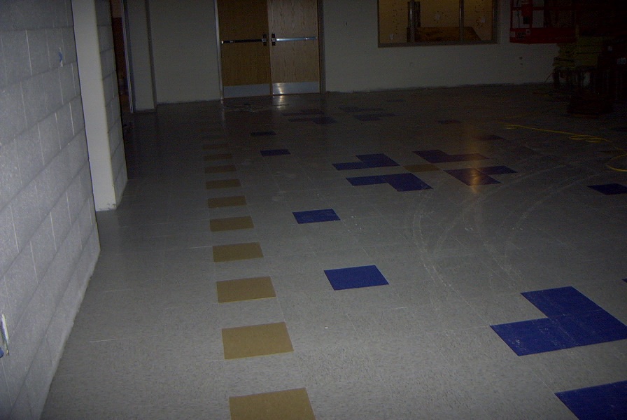 Student dining hall floor
