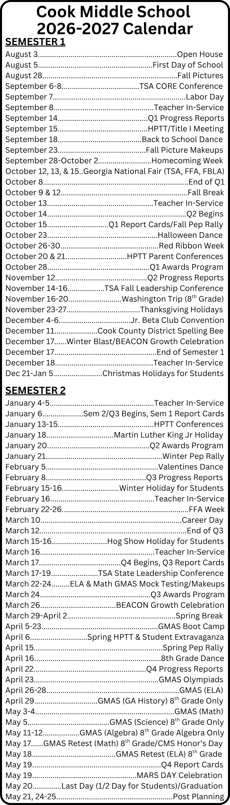 Calendar