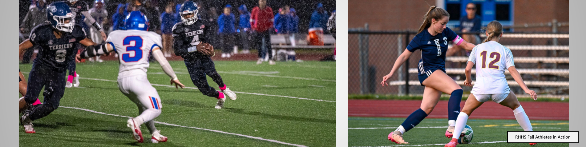 Football and girls soccer action shots