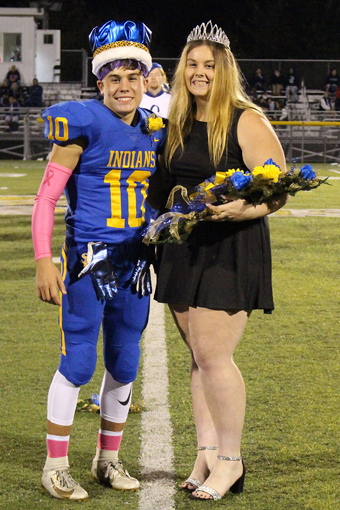 2021 Fall Homecoming King Aiden Spahlinger and Queen Kya McCulley